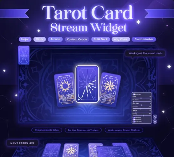 Tarot Card Stream Widget