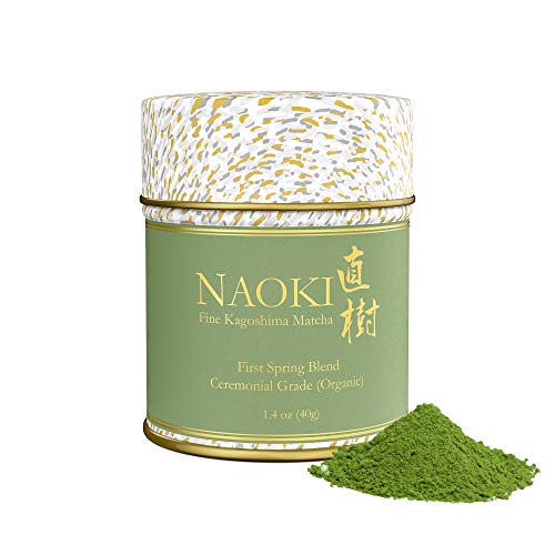 Naoki Matcha Organic Ceremonial First Spring Blend – Authentic Japanese First Harvest Ceremonial Grade Matcha Green Tea Powder from Kagoshima, Japan (40g / 1.4oz) - Ceremonial Grade - 1.4 Ounce (Pack of 1)