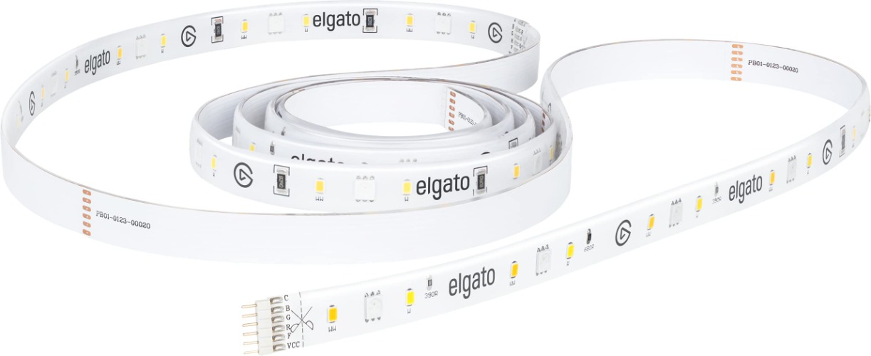 Elgato Light Strip Extension - Extend up to 10m, 16 Million Colors Through RGBWW LEDs with Warm/Cold White, App-Control via iOS/Android, PC/Mac, Stream Deck, Requires Light Strip - Light Strip Extension (2m)