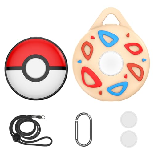 AGENTNANO Cute Cartoon Case for Pokemon GO Plus + 2023, Silicone Cover with Keychain and Lanyard Accessories for Pokemon GO Plus Plus, Protective Skin Protector Case Shell for Pokemon GO Plus Plus - Yolk