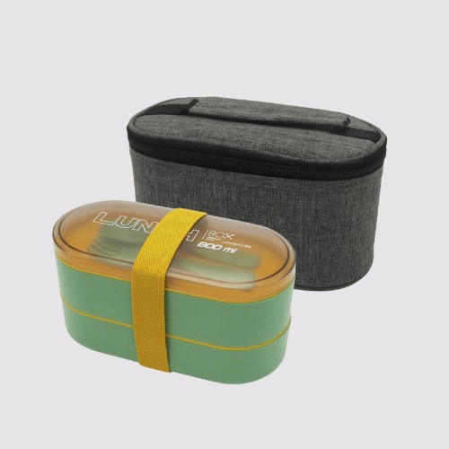 Double-Layer Bento Box - Sage Green