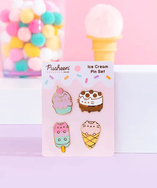 Pusheen Ice Cream Pin Set