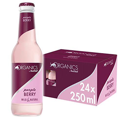 Red Bull Organics by Red Bull Purple Berry, 24 x 250 ml, Glasflaschen Bio Getränke 24er Palette