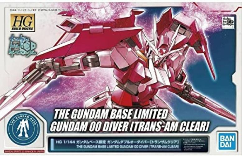Bandai HG 1/144 The Gundam Base Limited Gundam 00 Diver [Trans-Am Clear] Model kit
