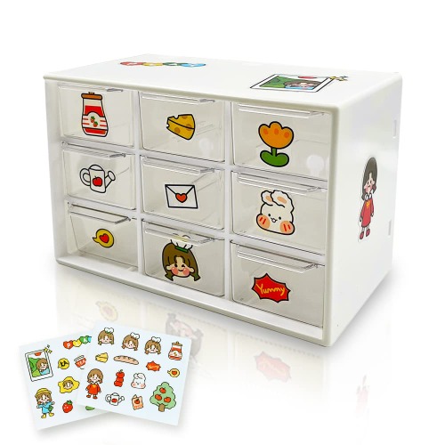 9 Mini Drawer Sticker Storage