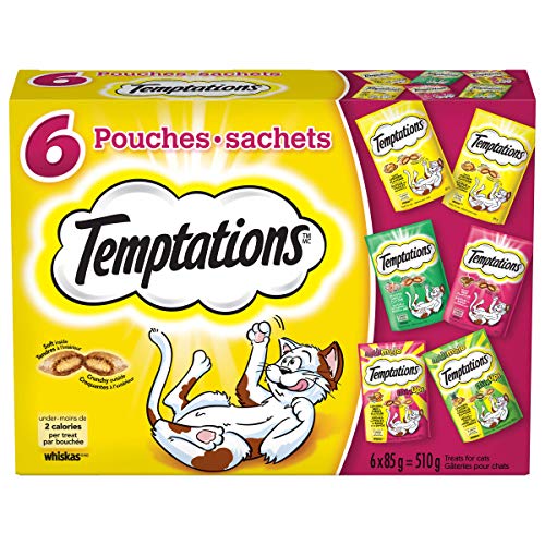 TEMPTATIONS Cat Treats, Assorted Variety Pack, 510g (6x85g Pack)