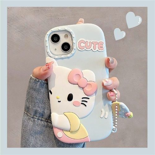 Matching Icons iPhone Case - Blue Kitty / iPhone 14 Pro Max