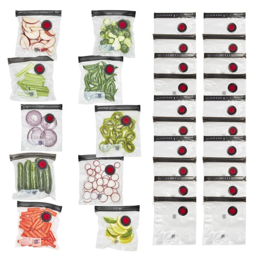 ZWILLING Fresh & Save 30-Piece Small Vacuum Sealer Bags, 1/2 Gallon Reusable Snack Bags, Meal Prep - 30-pc