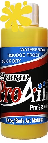 ProAiir Face and Body Painting Makeup - 4oz (120ml) Yellow - Yellow
