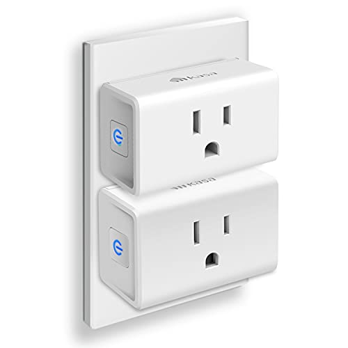 Kasa Smart Plug Ultra Mini 15A, Smart Home Wi-Fi Outlet Works with Alexa, Google Home & IFTTT, No Hub Required, UL Certified, 2.4G WiFi Only, 2-Pack(EP10P2) , White - Ultra Mini, 2-Pack