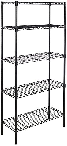 Amazon Basics 5-Shelf Adjustable, Heavy Duty Storage Shelving Unit 