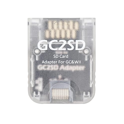 AreMe GC2SD Micro SD Card Adapter TF Card Reader for Gamecube Wii Console (Transparent)