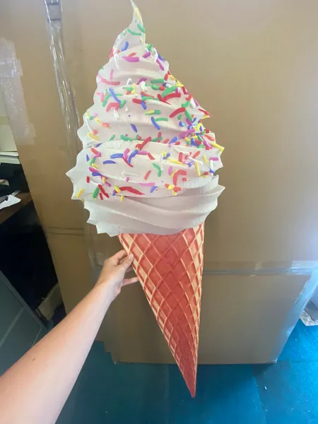 Ice cream 3ft high cut out plastic suitable for outdoor use events sign birthday wedding