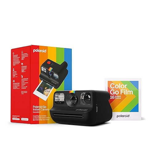 Polaroid Go Generation 2 - Mini Instant Camera + Film Bundle (16 Photos Included) - Black (6280) - Black - Gen2 Camera + Film