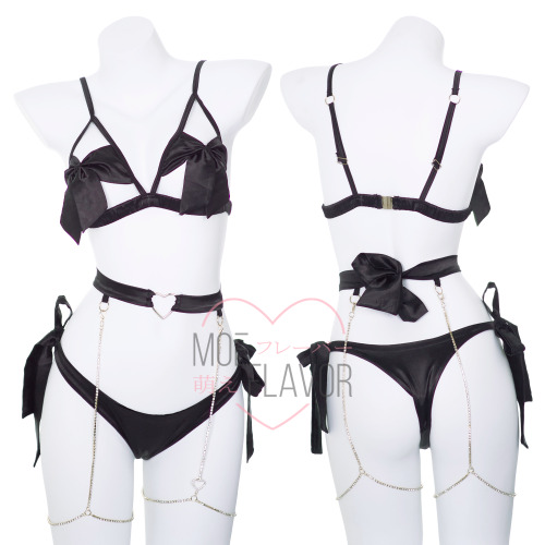 Present Bow Lingerie - Black / 3XL/4XL