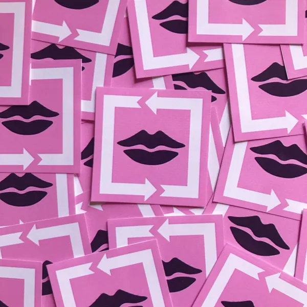 Kiss Sticker Ermes Costello 4x4cm