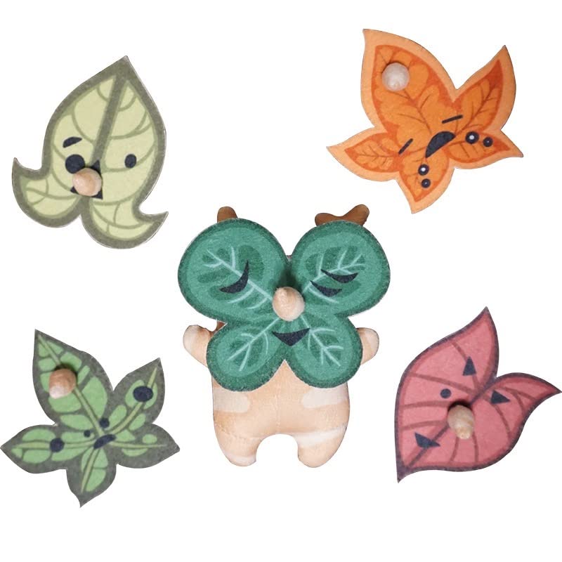 CHERSE Korok Plush with Sounds, Korok Plush Toy for The Legend of Zelda BOTW, with 5 Replacement Face. (4.5inches)