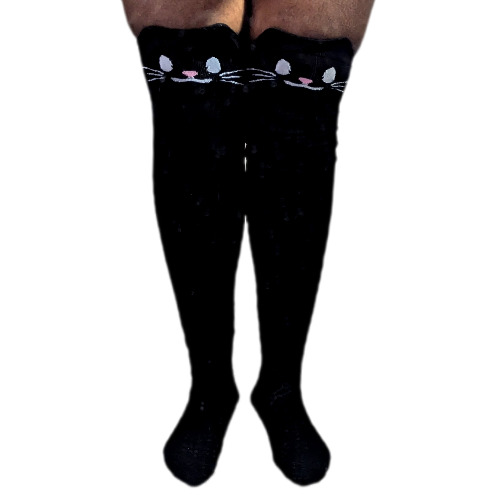 Black Cat Thigh High Compression Socks (Pre-Order | November 2024 Arrival) - S/M