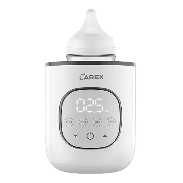 LAREX Bottle Warmer, Fast Baby Bottle Warmer for Breastmilk and Formula, with Timer and Accurate Temp Control, 8 in 1 Baby Milk Warmer BPA Free with Digital Display, Bottle Warmers for All Bottles