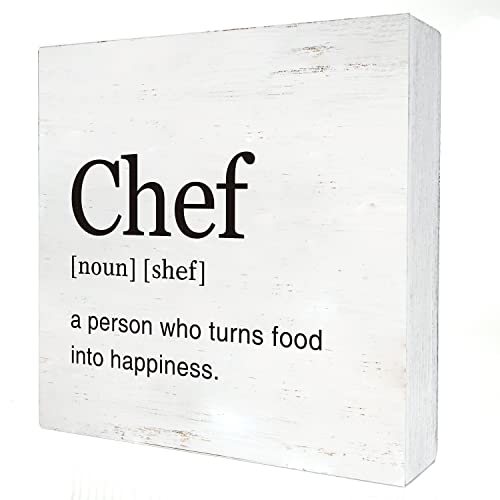 Chef Definition Wood Box Sign 