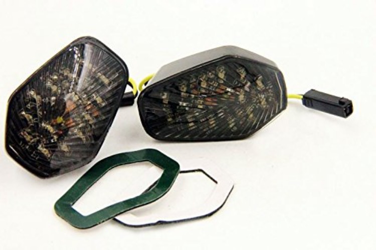 Smoked Led Turn Signal Lights Compatible with Suzuki Gsxr 1000