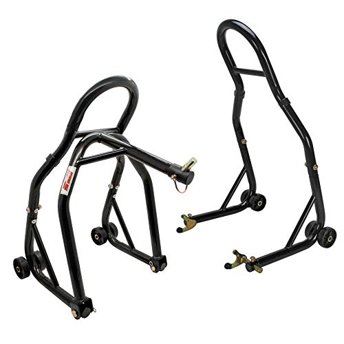 Extreme Max 5600.3223 Sport Bike Front & Rear Spool-Style Lift Stand with Triple Tree Attachment - Front & Rear Stand