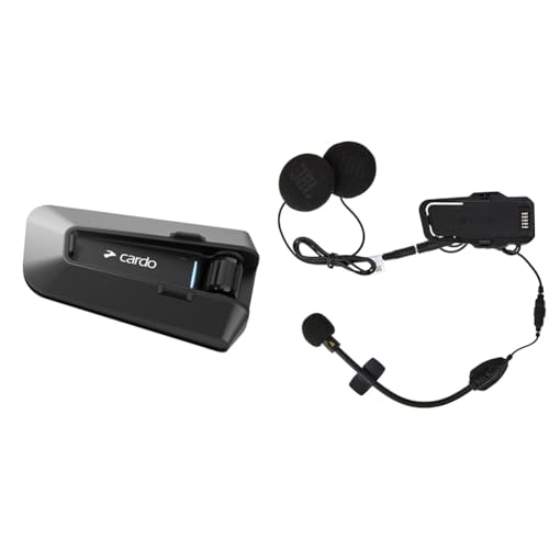 Cardo PACKTALK Edge Motorcycle Bluetooth Communication System Headset Intercom - Dual Pack