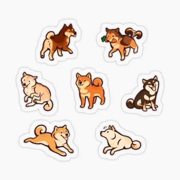 shibes in blue Sticker by Colordrilos