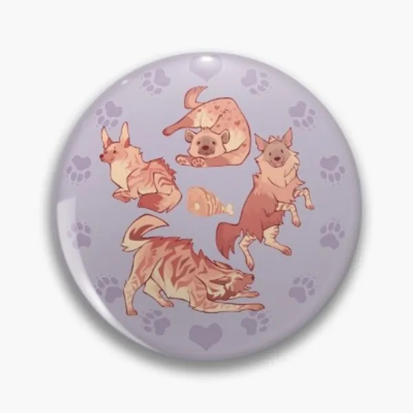 Hyenas in lavender Pin by Colordrilos