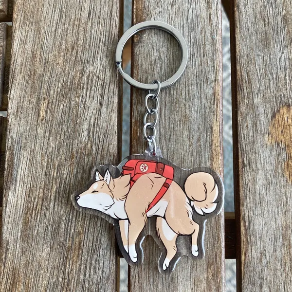 Backpack Shiba Keychain