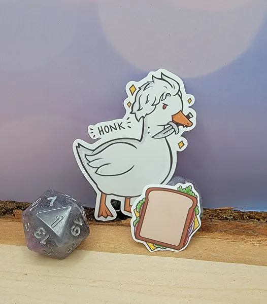 Goostarion (w/Sandwich Freebie) - Handmade Sticker (2.5" x1.6")
