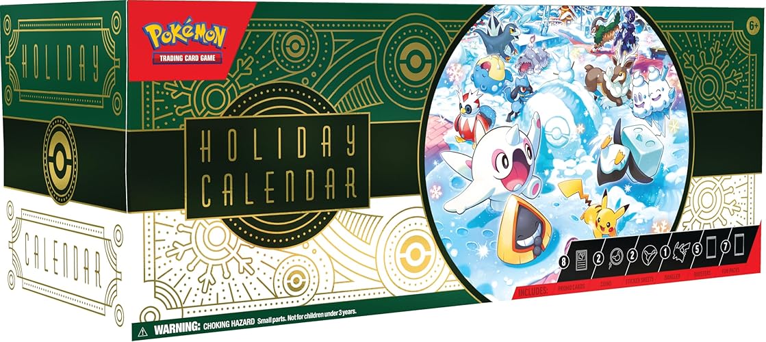 Pokémon TCG: Holiday Calendar (8 Foil Promo Cards, 5 Booster Packs & more)