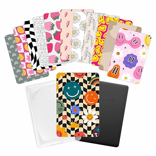 E-reader Cardstock Paper Inserts for Clear Case | 12 pk 4.88 x 6.73” inches Paper White 11th Generation 6.8" Screen Compatible Put Behind Case Colorful Floral Designs Change Out (1856 Design Mix 2) - Design Mix 2
