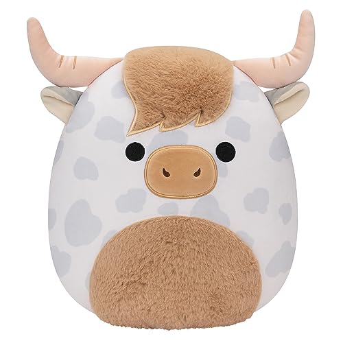 Squishmallows Original 12-Inch Borsa Spotted Highland Cow - Medium-Sized Ultrasoft Official Jazwares Plush - 12 inch