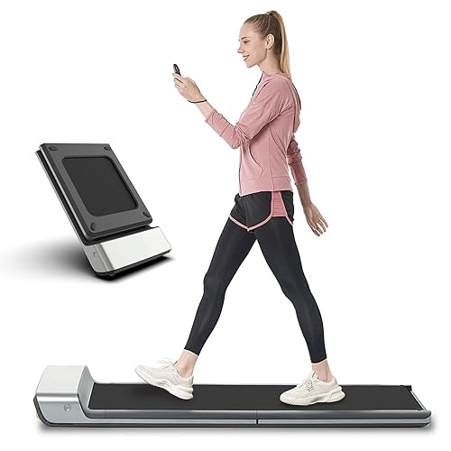 WalkingPad P1 Folding Treadmill, Walking Pad Foldable with App & Remote Control, Portable Under Desk Treadmill for Home Office - Grey