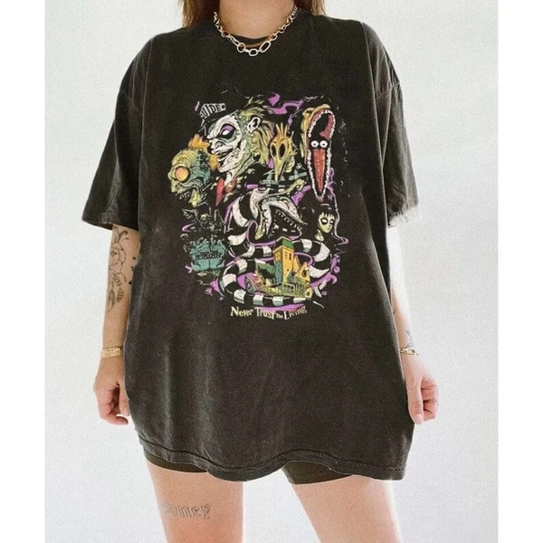 Beetlejuice Halloween T-Shirt, Vintage Horror Movie Shirt, Vintage Beetlejuice Shirt