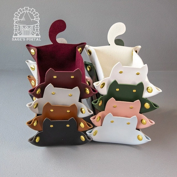 Sage’s Enchanted Cat Dice Tray | For DnD Dice Set Dungeons Dragons D&D Games RPG TTRPG