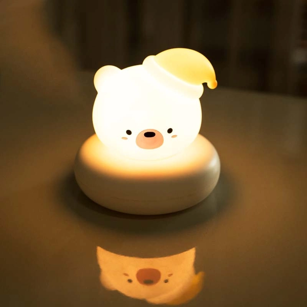 Cute Animal Night Light Touch Sensor Lamp LED Lights Kids Bedroom Lamp - A
