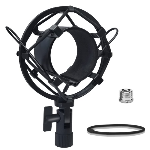 Boseen Microphone Shock Mount Mic Holder, Anti-Vibration Suspension Shock Mount Mic Holder Clip for 43mm-47mm Diameter Condenser Microphone - 