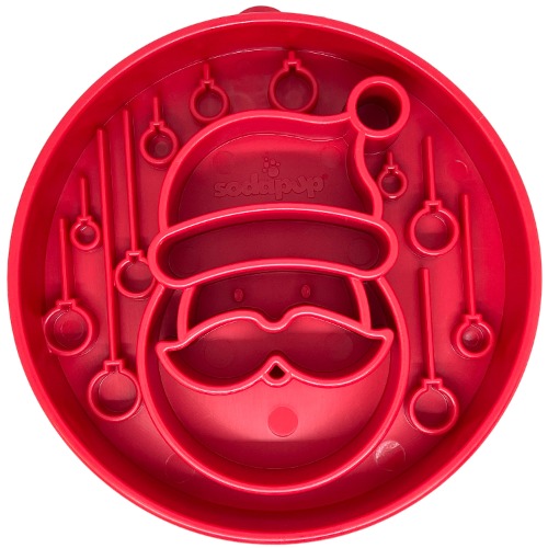 Santa Design eBowl Enrichment Slow Feeder Bowl for Dogs - Santa eBowl - red