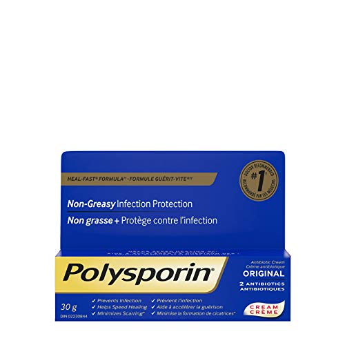 Polysporin Original Antibiotic Cream, Heal-Fast formula, 30g 30 gram - 30 g (Pack of 1) - Non-Greasy