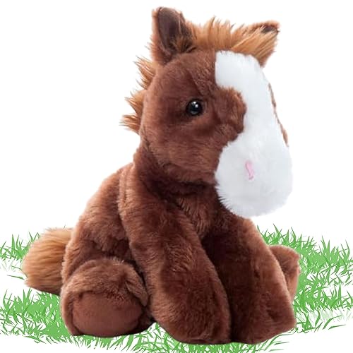 The Petting Zoo Floppy Horse Stuffed Animal Plushie, Gifts for Kids, Wild Onez Wildlife Animals, Horse Plush Toy 9 inches