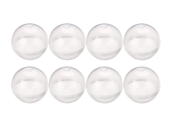 1.1 Inch Small Round Capsules - 50 pcs Bulk Capsules for Gumball Machines - Clear Containers - Surprise for Kids Party Favor Prize - 