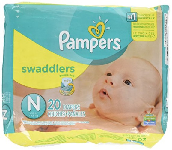 Pampers Swaddlers Overnights Diapers - Size 4, 58 Count, Disposable Baby Diapers, Night Time Skin Protection - 20 Count (Pack of 1) - 20.0