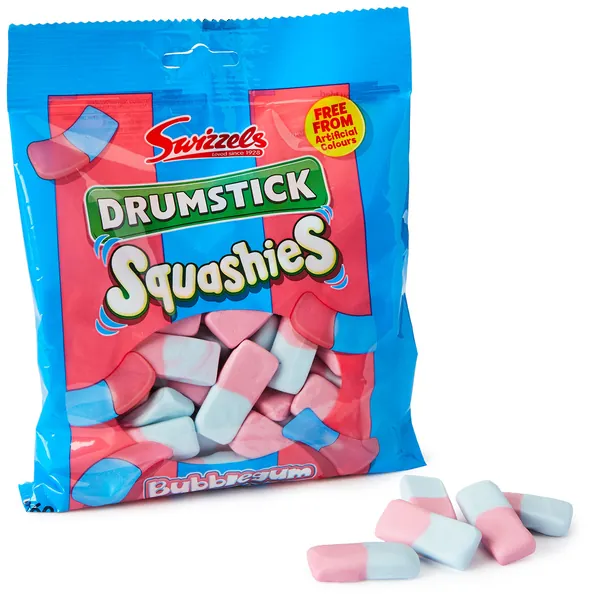 Swizzels Drumstick Squashies Bubblegum Flavor, 10x160g