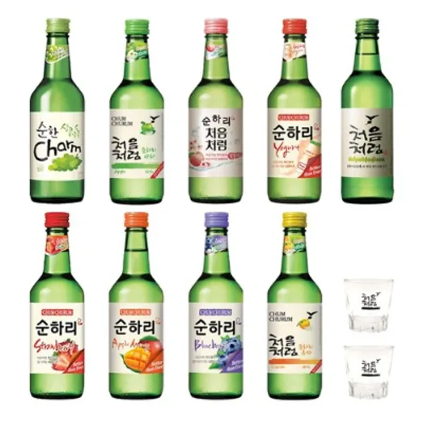 Lotte Chum Churum Soju 360ml - 6 Bottles of Random Picked Flavours