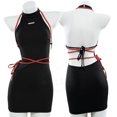 Kill Shibari Crossed Out Dress - Black / 2XL/3XL