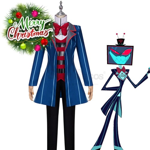 【In Stock】Halloween Cosplay Anime Hazbin Hotel Cosplay Vox Cosplay Costume - Male / M