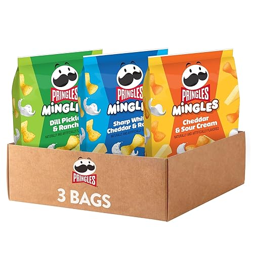 Pringles Mingles Puffed Snacks, Variety Pack, Cheese Puffs, Salty Snacks (3 Bags) - Variety - 5.5 ounce (Pack of 3)