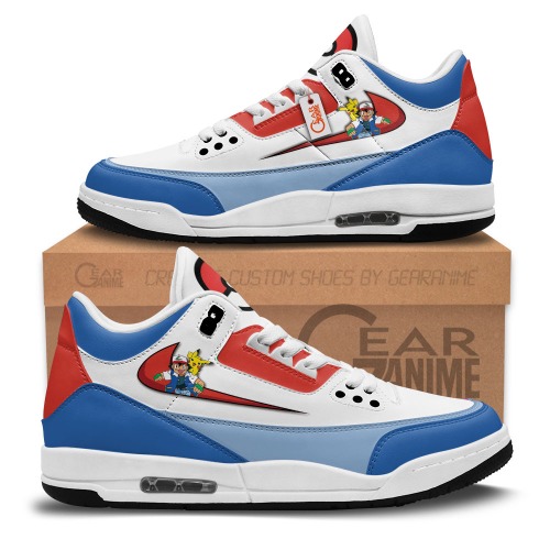 Ash Ketchum J3 Sneakers Custom Anime - Gear Anime